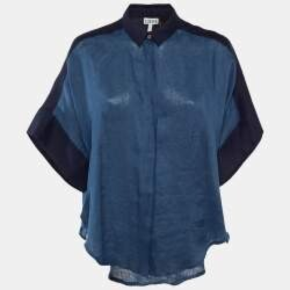 Loewe Loewe X Paula's Ibiza Blue Linen Button Front Oversized Shirt