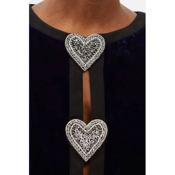 Saloni Camille Velvet Heart Dress