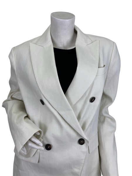 Brunello Cucinelli Double-Breasted Linen Blazer