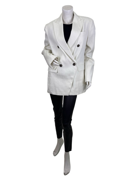 Brunello Cucinelli Double-Breasted Linen Blazer