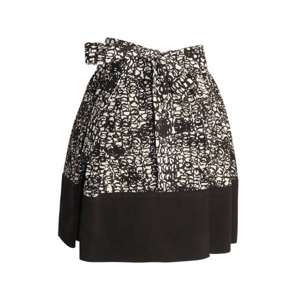 Balenciaga Printed Silk Skirt