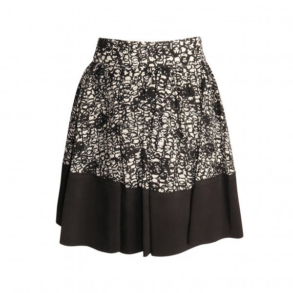 Balenciaga Printed Silk Skirt