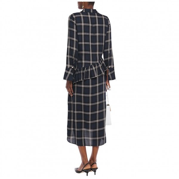 Mother of Pearl Checked Midi Dress