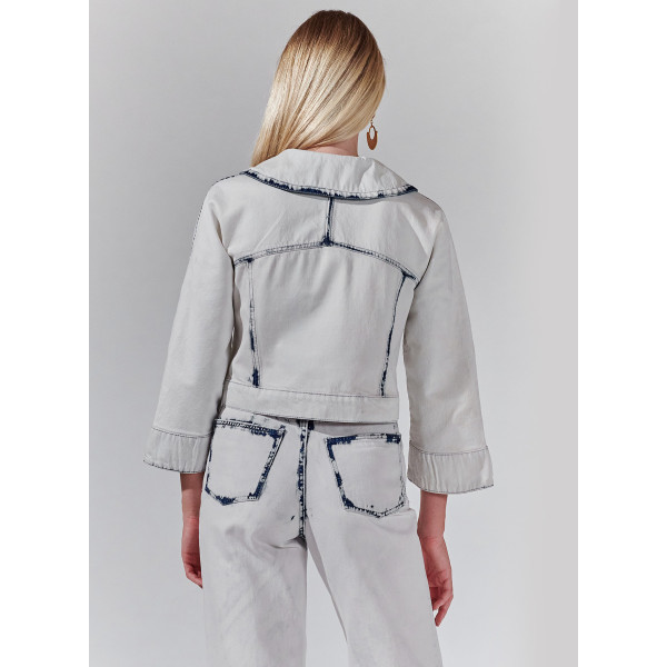 Hayley Menzies Bleached Indigo Denim Jacket