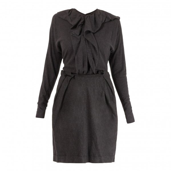 Lanvin Wool Ruffle Dress