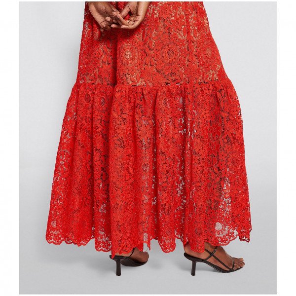 Self-Portrait Guipure Lace Maxi Gown