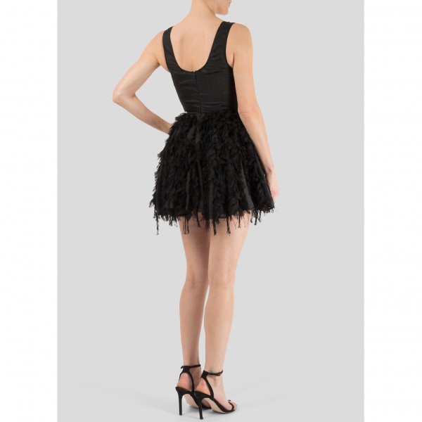 Felder Felder Silk Organza Mini Dress With Appliqué
