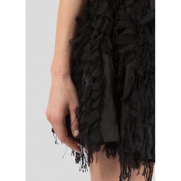 Felder Felder Silk Organza Mini Dress With Appliqué