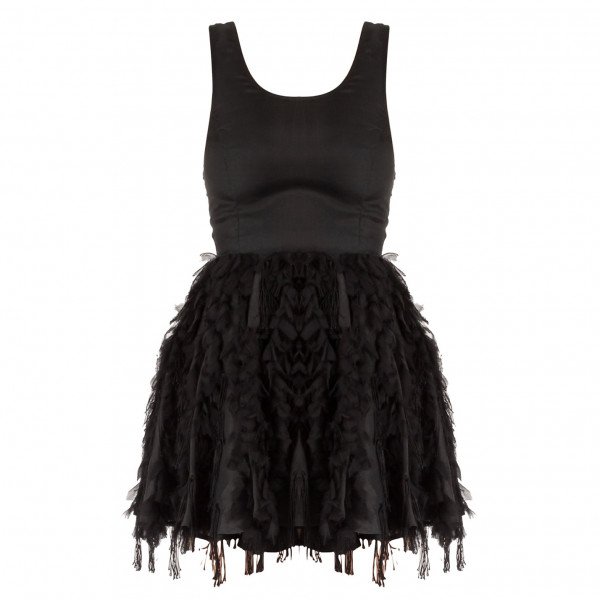 Felder Felder Silk Organza Mini Dress With Appliqué