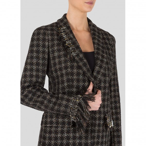 Sonia Rykiel Tweed Jacket With Safety Pin Embellishment