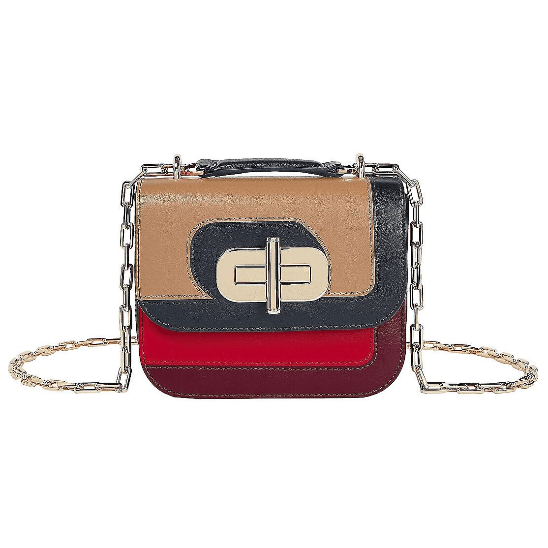 Tommy Hilfiger Turn Lock Small Leather Crossover Bag