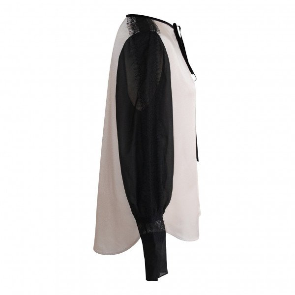 Amanda Wakeley Lace Detail Silk Shirt