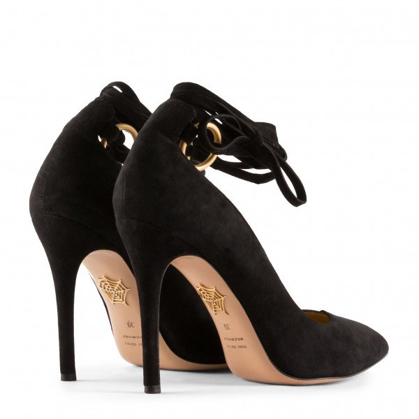 Charlotte Olympia Sabine Suede Wrap Pumps