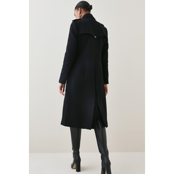 Karen Millen Italian Wool Military Coat