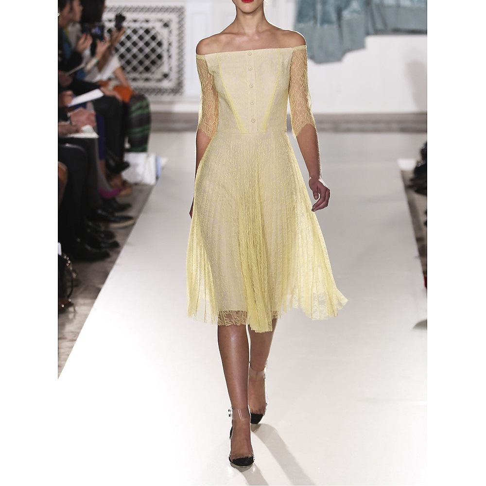 Erdem Lace Off-The-Shoulder Corset Dress