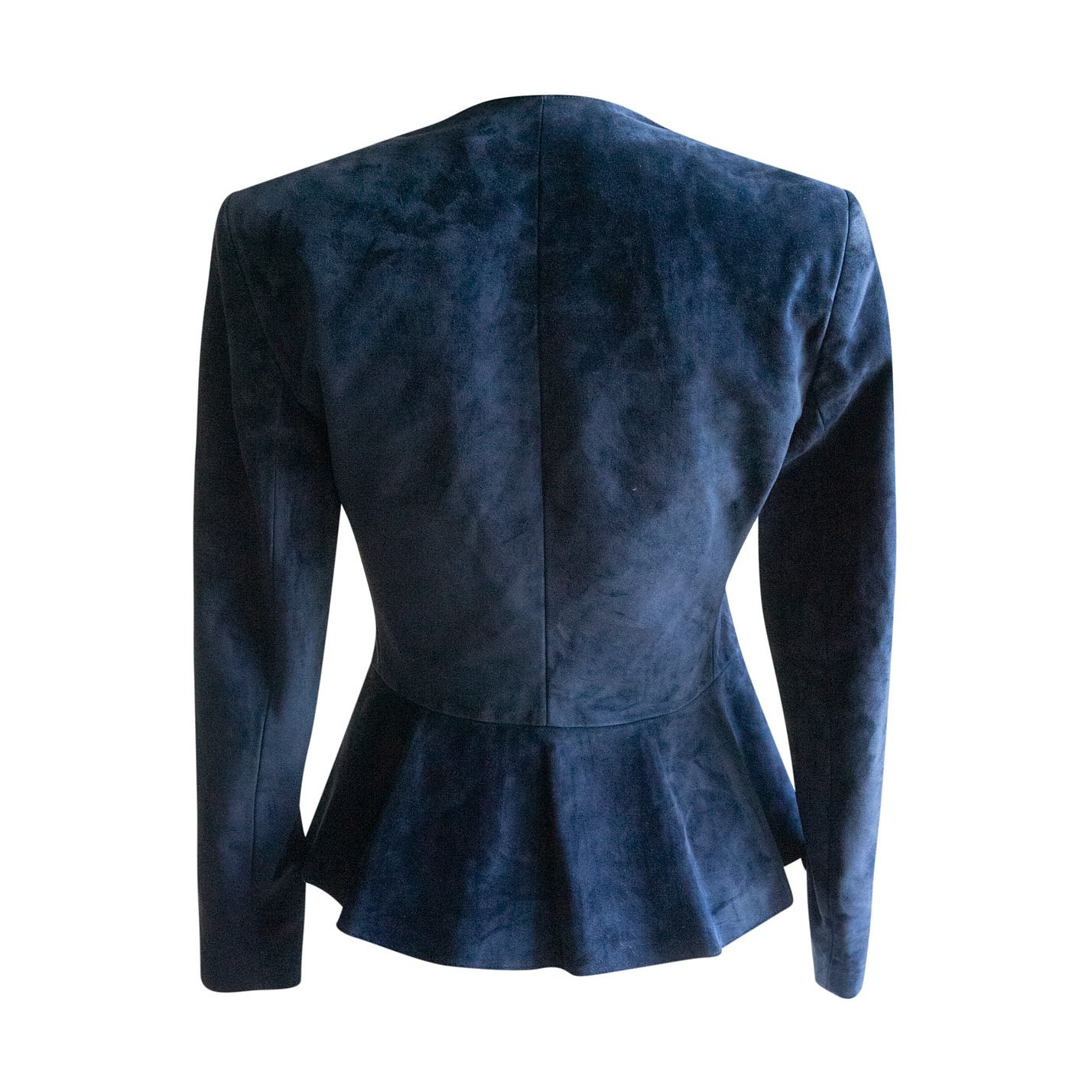 suede peplum jacket
