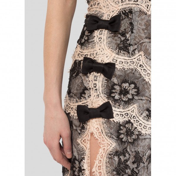 Alessandra Rich One Shoulder Lace Gown