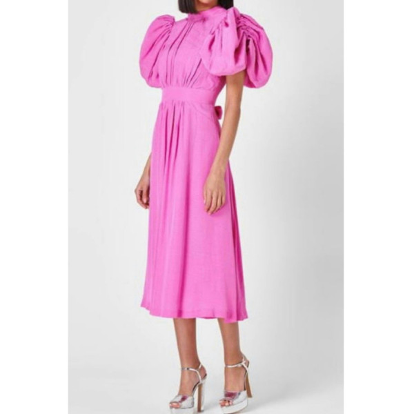ROTATE Birger Christensen Puff Sleeved Dress