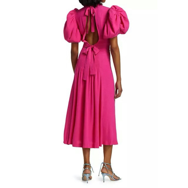ROTATE Birger Christensen Puff Sleeved Dress