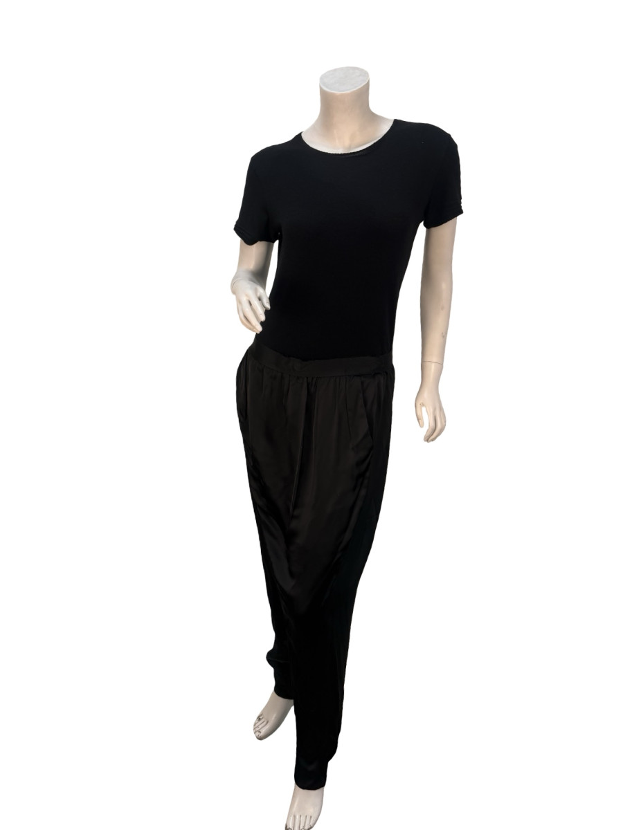 Lanvin Draped Satin Tapered Trousers