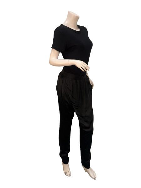 Lanvin Draped Satin Tapered Trousers