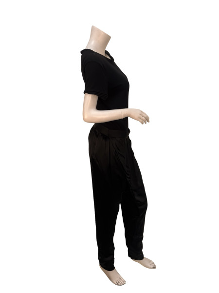 Lanvin Draped Satin Tapered Trousers