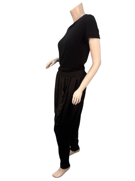 Lanvin Draped Satin Tapered Trousers