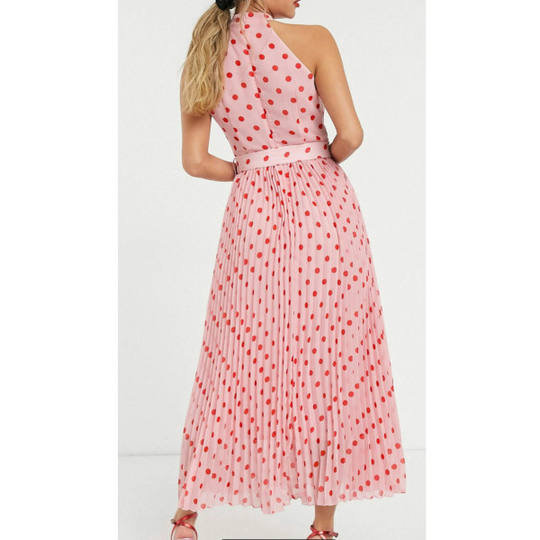 Style Cheat Luisa Halter Neck Polka Dot Dress