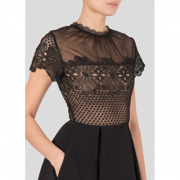 Self-Portrait Felicia Embroidered Lace Midi Dress