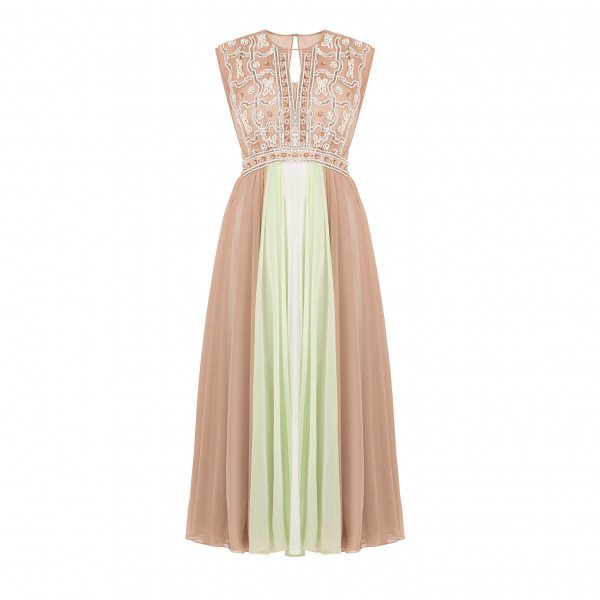 Vintage Vintage 1960s Embellished Pastel Gown