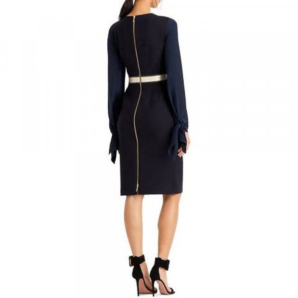 Amanda Wakeley Sculpted Chiffon-Sleeve Dress