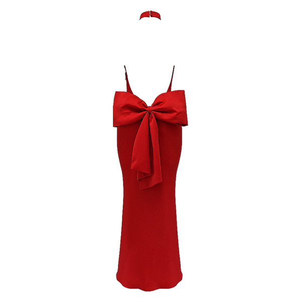 HOUSE OF CB Ilaria Bow Halter Dress