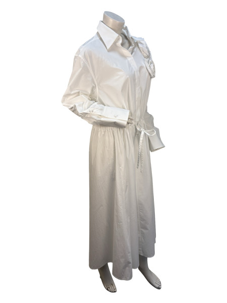 Valentino White Cotton Maxi Dress