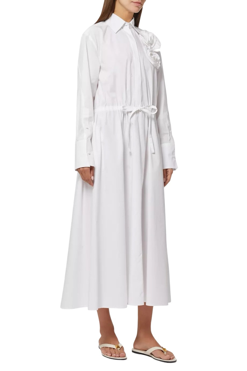 Valentino White Cotton Maxi Dress