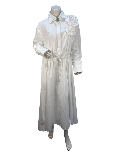 Valentino White Cotton Maxi Dress