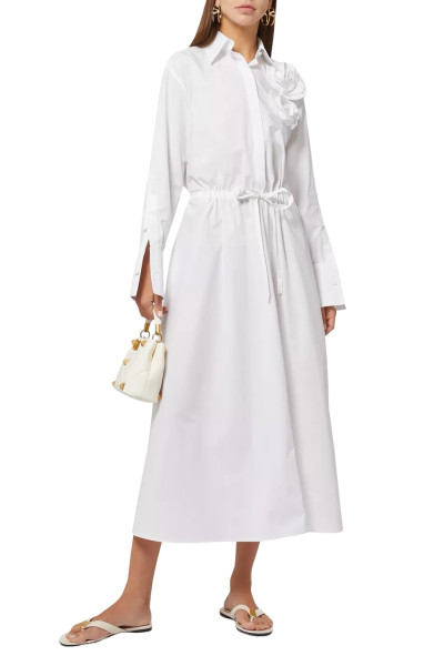 Valentino White Cotton Maxi Dress
