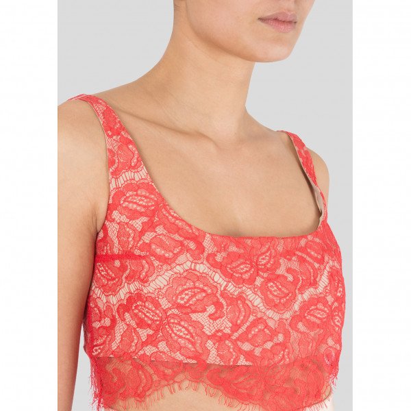 Carven Lace Top And Mini Skirt Two Piece