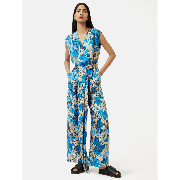 Rent Buy Jigsaw Clouded Leopard Silk Jumpsuit MY WARDROBE HQ