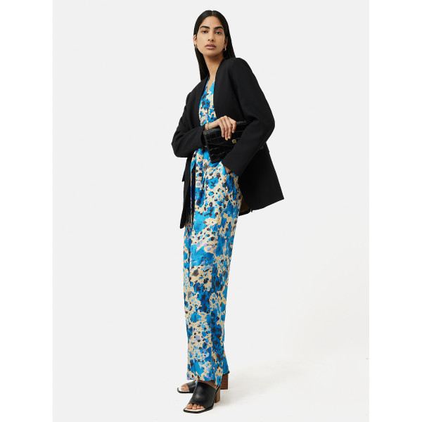 Jigsaw Clouded Leopard Silk Jumpsuit