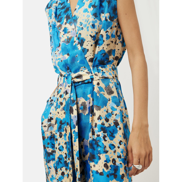 Jigsaw Clouded Leopard Silk Jumpsuit