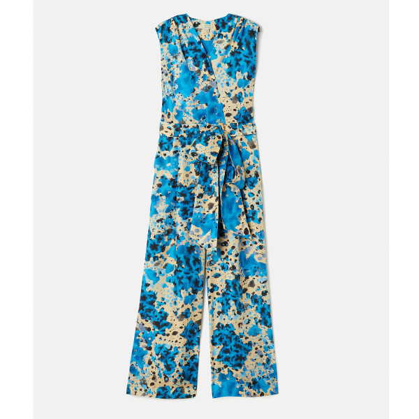 Jigsaw Clouded Leopard Silk Jumpsuit