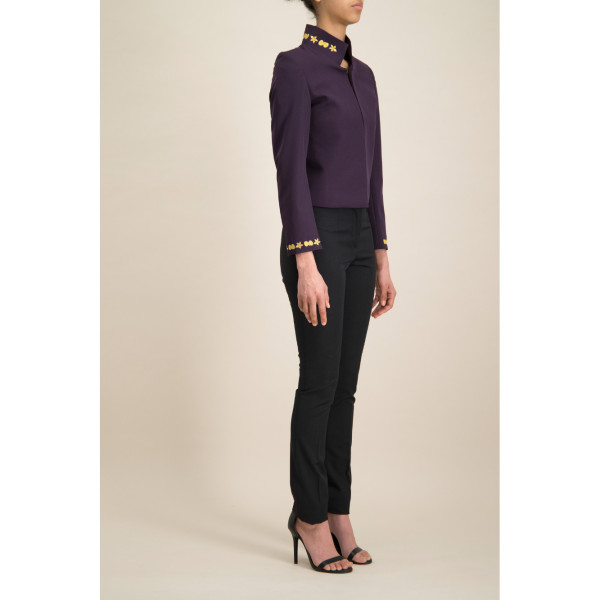 Monique Singh Gabardine Fitted Pants