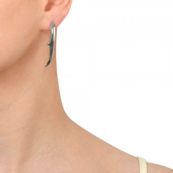 Rachel Boston Mandible Earrings in Silver