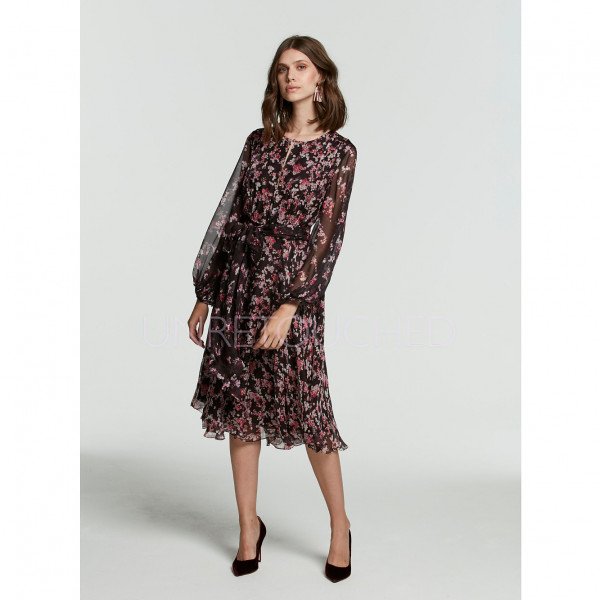 Beulah Nandita Romantic Floral Chiffon Dress