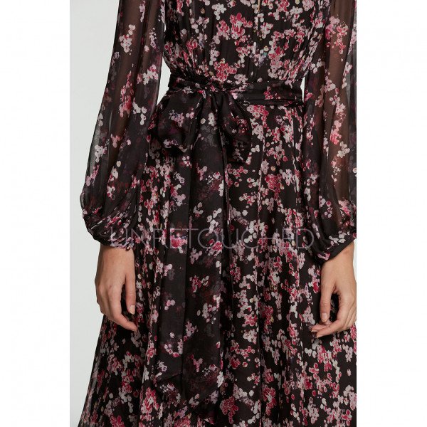 Beulah Nandita Romantic Floral Chiffon Dress