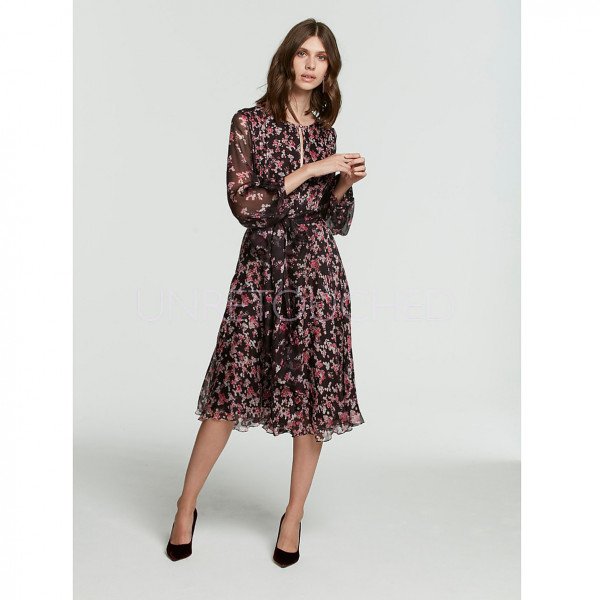 Beulah Nandita Romantic Floral Chiffon Dress