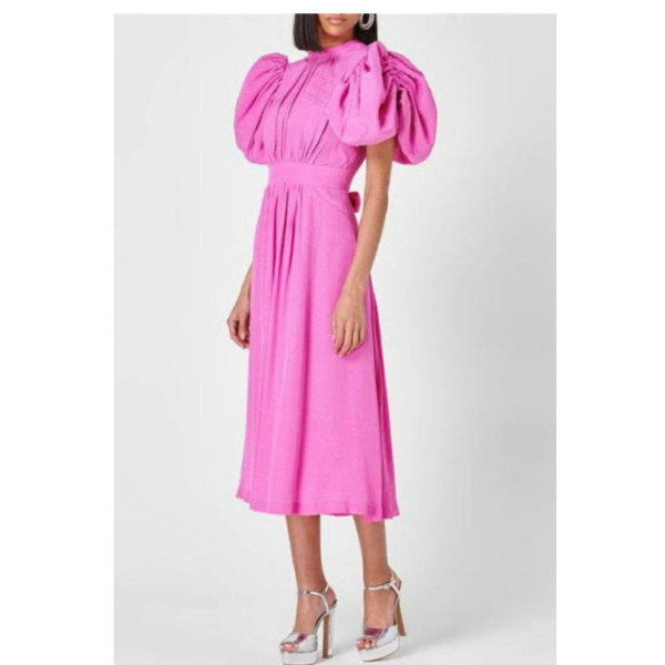 ROTATE Birger Christensen Noon Puff Sleeved Dress