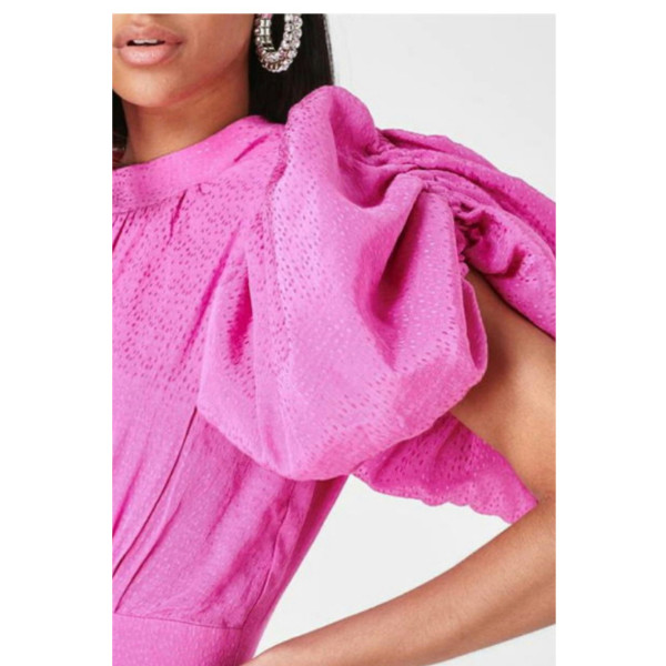 ROTATE Birger Christensen Noon Puff Sleeved Dress