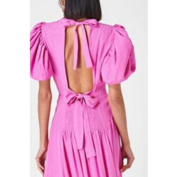 ROTATE Birger Christensen Noon Puff Sleeved Dress