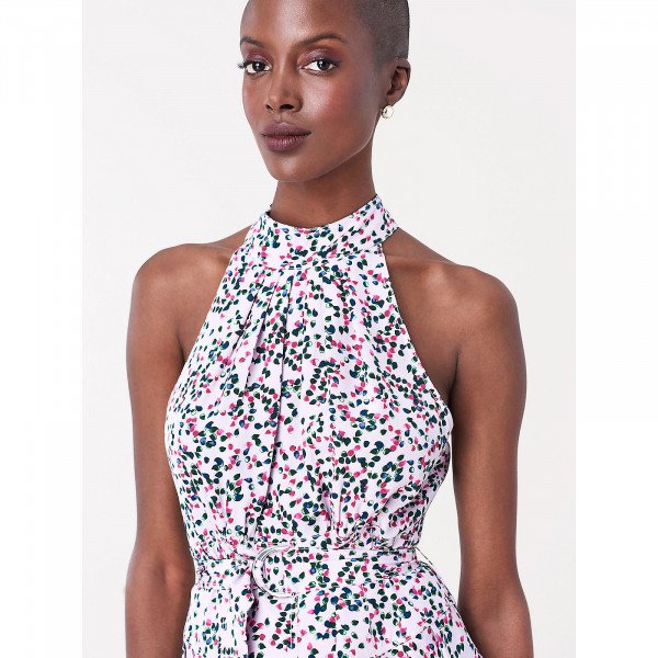 Diane von Furstenberg Nicola Silk Crepe De Chine Midi Dress